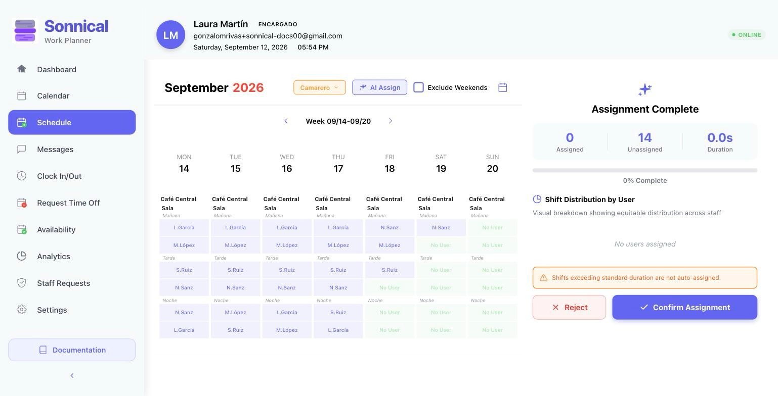 On the web, the proposal is reviewed in the right panel with the per-person breakdown.
